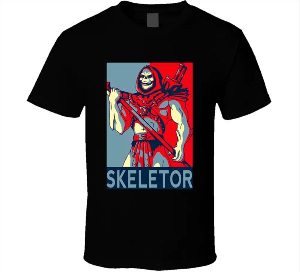 

he man skeletor masters of the universe movie retro classic men's t shirt new, White;black