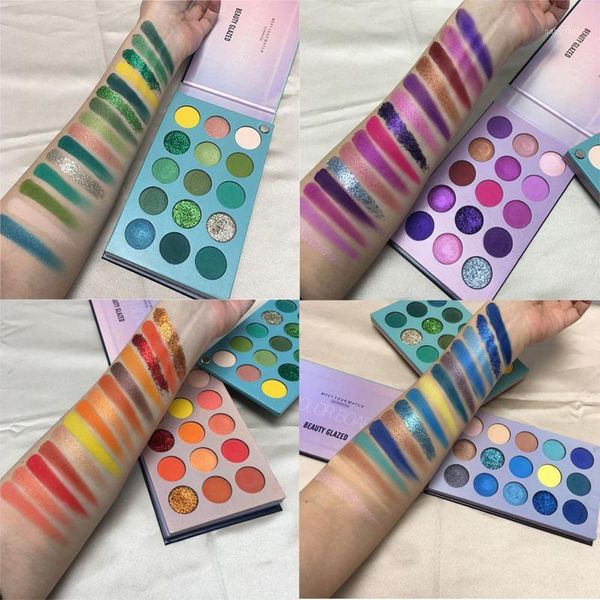 

beauty glazed 60 colors high pigmented color board eyeshadow palette mattes shimmers blendable makeup palette1