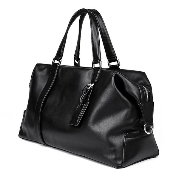 

duffel bags luufan genuine leather travel bag european style design cowhide women men weekend handbag 6007a fashion high-quality