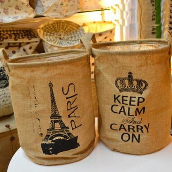 

storage baskets india jute cloth bag sundries bucket basket with handle crown tower