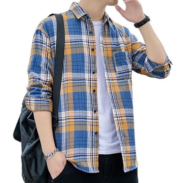 

men's casual shirts 2021 hong kong style son cotton shirt men loose youth handsome inch, White;black