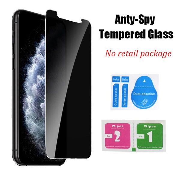 Sichtschutzglas Anti-Spionage 2.5D Displayschutzfolie für iPhone15 14 13 Mini 12 11 Pro Max XR XS X 7 8 Plus gehärtetes Glas