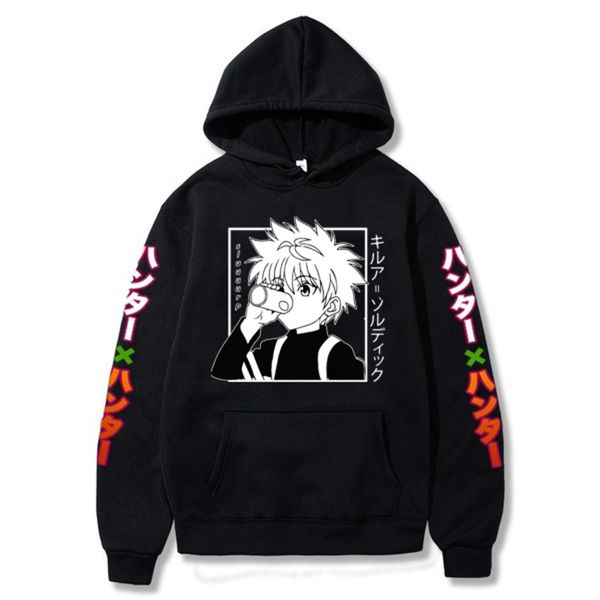 

X Hunter men's and women's hoodi, high-quality sweaters, animation dign, Harajuku hip-hop style, new in 2021, Black