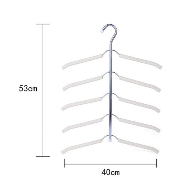 

hangers & racks household hanger multi-layer stainless steel sponge coat hanging closet storage organizer