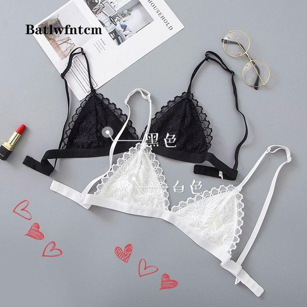 

bras lace bra japanese wireless thin girl's french underwear, Red;black