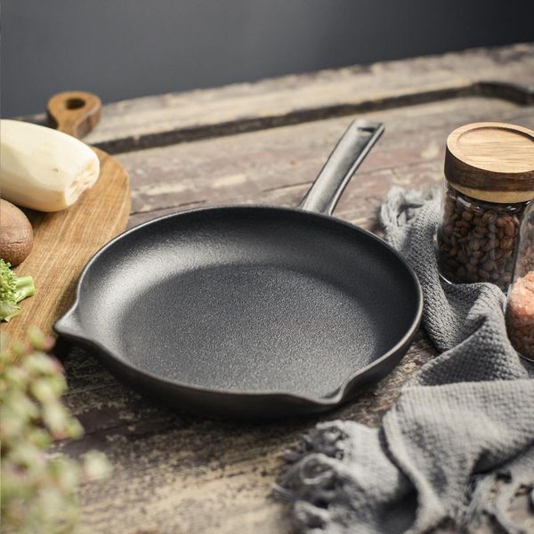 

pans household iron frying pan steak non stick no coating cast skillet sarten tortilla ollas de cocina home kitchenware ef50jg