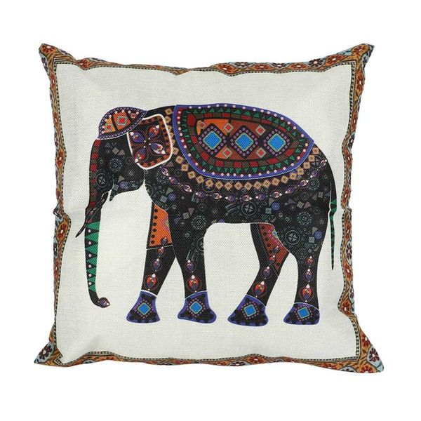 

pillow case knitted elephant cotton linen throw cushion cover decor