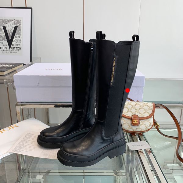

luxury women designer boots martin desert boo ts s flamingo love arrow medal 100% genuine leather thick winter shoes high heel size 35-40 -n, Black