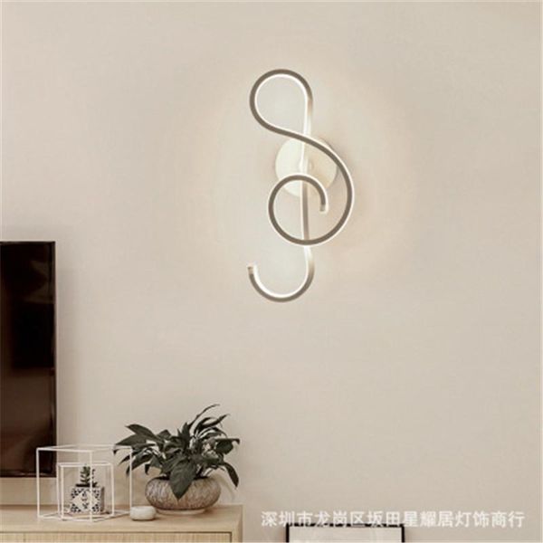 

wall lamps modern creative personality music symbol led lamp kitchen corridor bedroom mirror decoration background