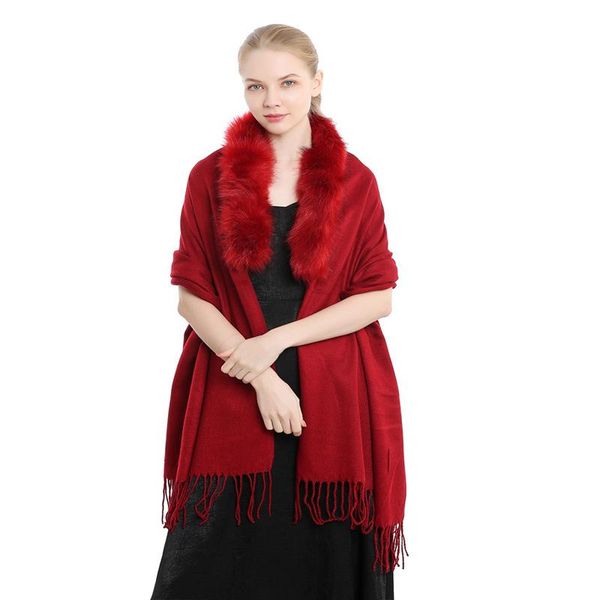 

scarves elegant women winter evening dress shawl faux fur cashmere scarf bridal wedding party shawls collar pashmina wrap, Blue;gray