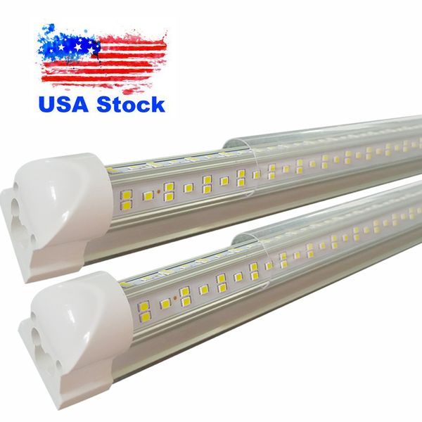 4FT 5FT 6FT 8FT 36W 72W LED Tubes T8 Integrado LED Tubo Duplo Lados Duplos SMD2835 Iluminação Fluorescente AC 85V-265V 6000K Lights