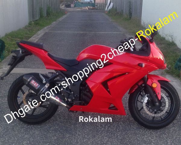 Para Kawasaki Fairing Ninja ZX250 EX250R EX 250 EX250 R MODORBIKE RED SHELL AFARMARKET KIT 2009 2009 2010 2011 (Moldagem por injeção)