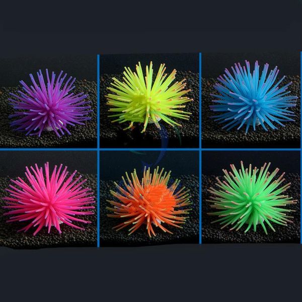 

fish tank decoration landscaping aquarium simulation silicone sea urchin soft coral colorful decorations