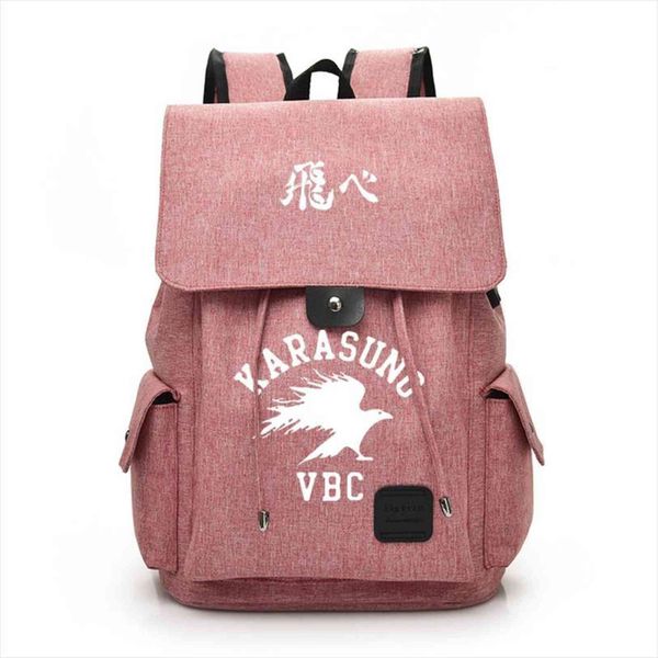

anime haikyuu karasuno backpack lapusb charging backbag travel daypacks school bookbag mochila