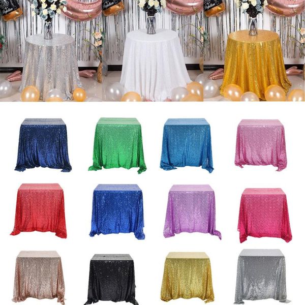 

table cloth nappe de sequin tablecloth wedding party decoration cake dessert event christmas