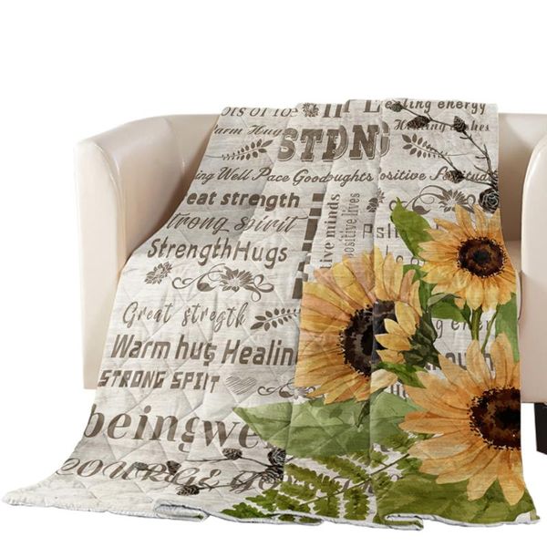 

comforters & sets 2021 sunflower text wood texture bedspread summer quilt blanket comforter bed cover quilting children home textiles