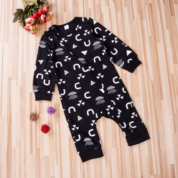 

zipper up long sleeve rompers for newborn and baby boy, White