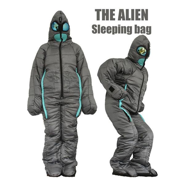 

parts alien walkable sleeping bags humanoid mummy-type camping accompanying