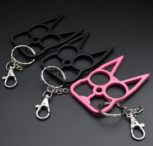 

keychains hollow cute cat ear keychain for girls boy creative alloy fashion car key chain women trendy bag keyring jewelry gifts, Silver