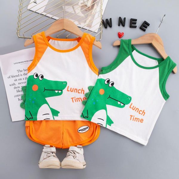 

clothing sets summer kids baby boys girls sleeveless lovely +shorts casual wear outfits set vestidos de verano fashion clothes, White