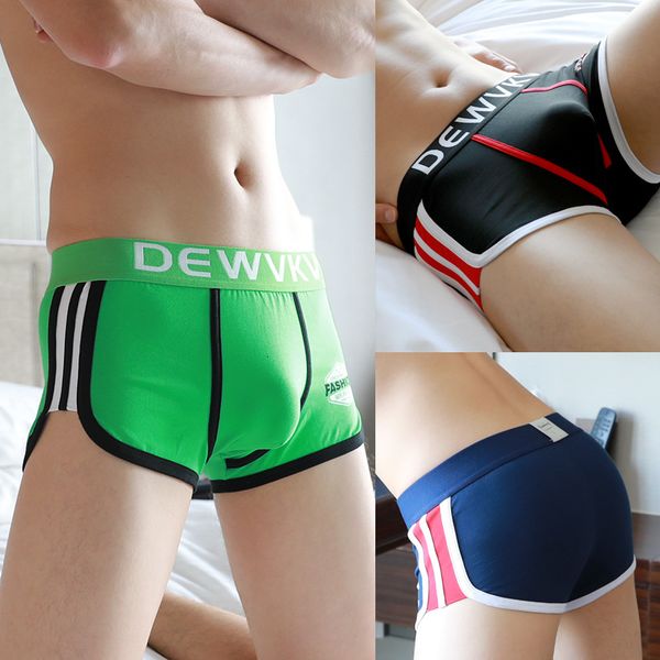 

pure cotton men's underwear, boxer, fashion, sexy, body shaping, printing, sports students' underwear, Black;white