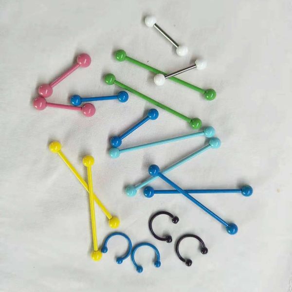 

design color barbell tongue simple fashionable human body puncture stainless steel tongue