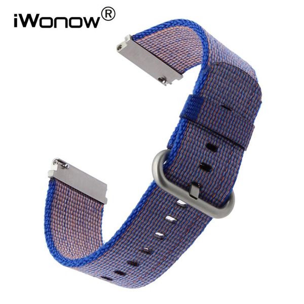 

watch bands 22mm quick release nylon watchband for 2 46mm pebble time / steel vector ticwatch 1 skx007 band wrist strap, Black;brown