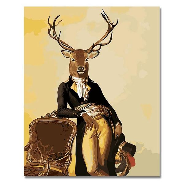 

paintings luda paint by numbers art oil painting deer gentleman living room bedroom home decoration wall