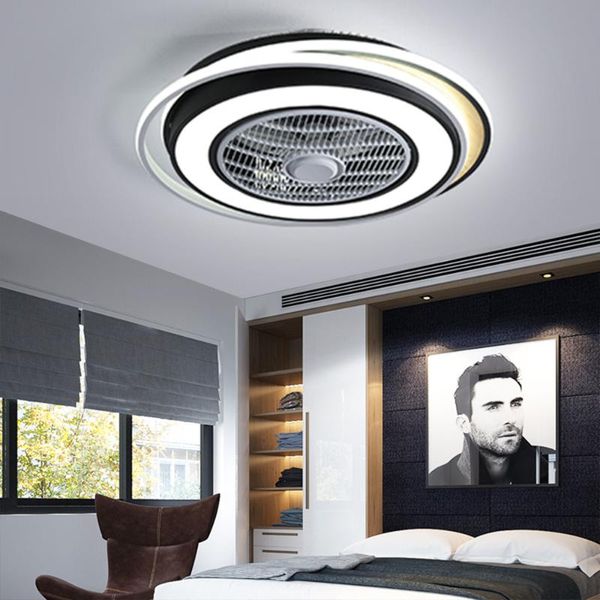 

ceiling lights modern 3-speed slient fan with remote control led wood round lamp for bedroom living room dining
