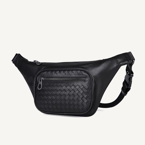 

men waist bag genuine leather cowhide fashion pack purse practical money phone cigarette belt for male bags