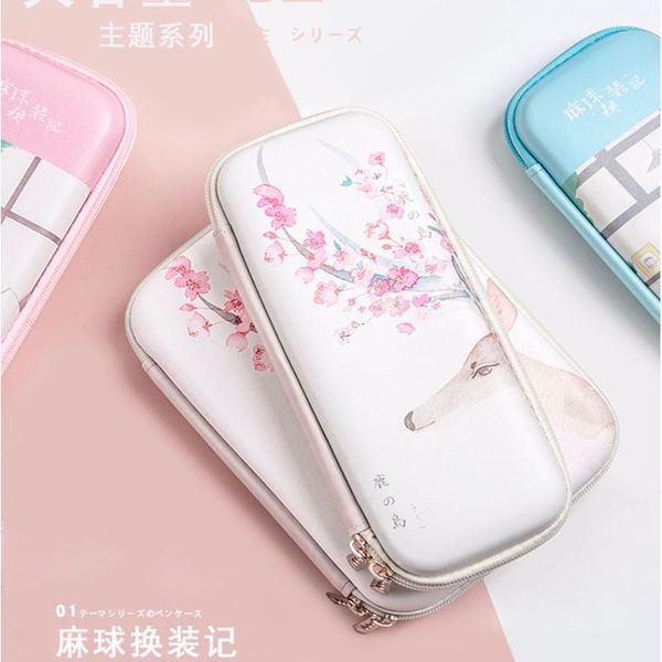 

big capacity cute pencil case deer girl pen bag animal cartoon stationery school supplies pouch l15 bags