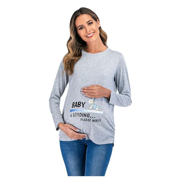 

maternity & tees shirt summer short sleeve pregnancy t-shirt for pregnant women ropa mujer, White