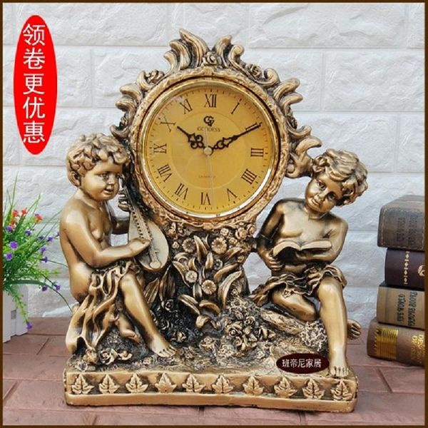 

desk & table clocks christmas decorations for home pendulum deskclock ornament european retro large silent creative
