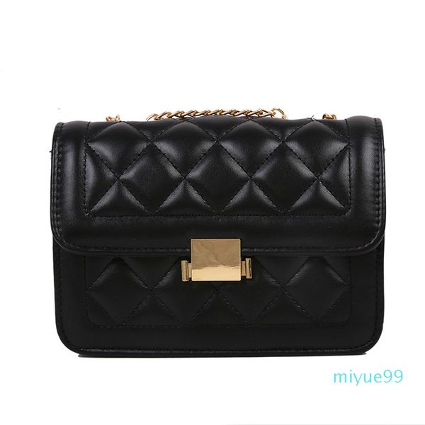 

2021 new ladies small square bag fashion trend shoulder solid color chain messenger mobile phone clutch wallet