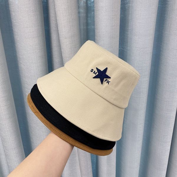 

factory wholesale 50% off korean star net red bunny series hat embroidered fisherman's basin sunscreen hat women's fashion, Blue;gray