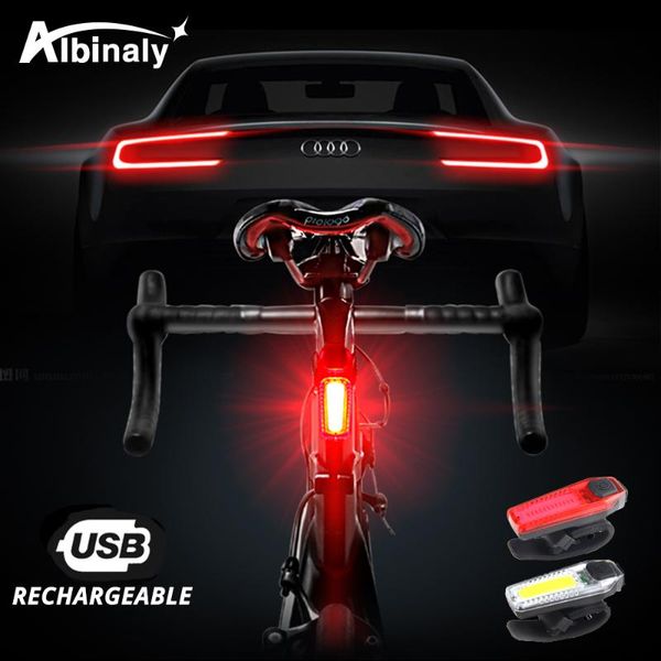

bike lights super bright led bicycle taillight usb charging warning lamp 6 lighting modes riding flash waterproof portable rear light