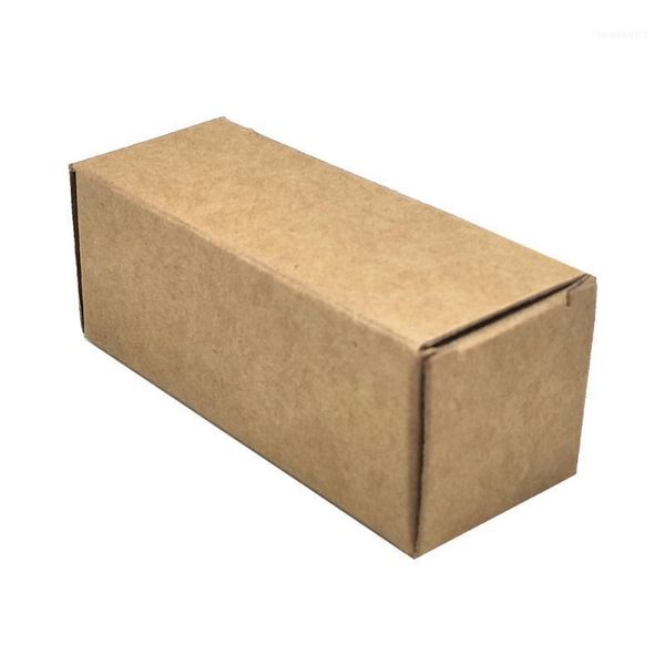 

50pcs 5 sizes brown carton board package box diy crafts gift kraft paper packing lipstick essential oil bottle packaging11