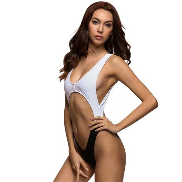 

bikini 2021 splice vest type hollow out backless night club beach swimwear women one piece swimsuit biquini bikinis one-piece suits