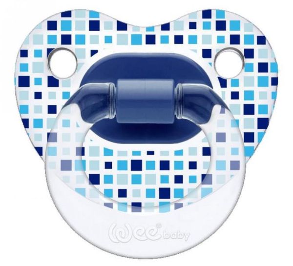 

weebaby transparent patterned palated pacifier 6-18 months pacifiers#