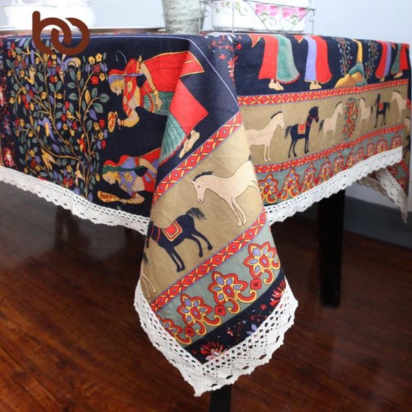 

table cloth beddingoutlet ethnic tablecloth cotton and linen cover multi functional with lace rectangular