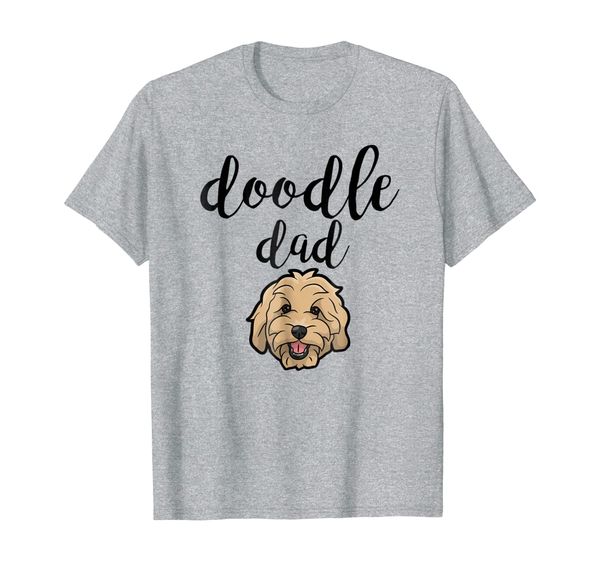 

mens goldendoodle dad t-shirt - goldendoodle gifts for dad, White;black
