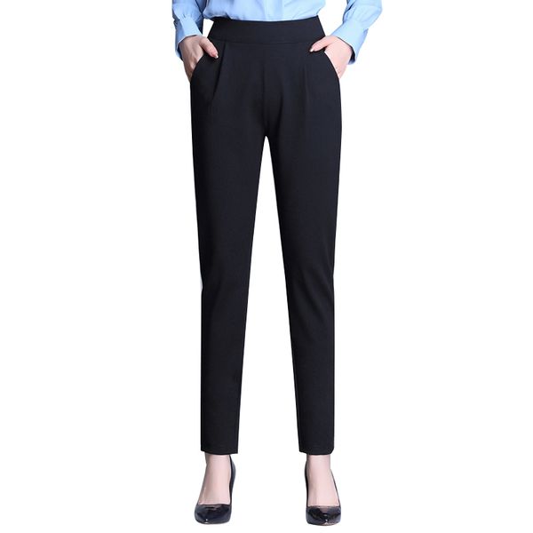 

streetwear summer ol office work women's pants female high waist harem pants capris for women trousers woman plus size 210519, Blue