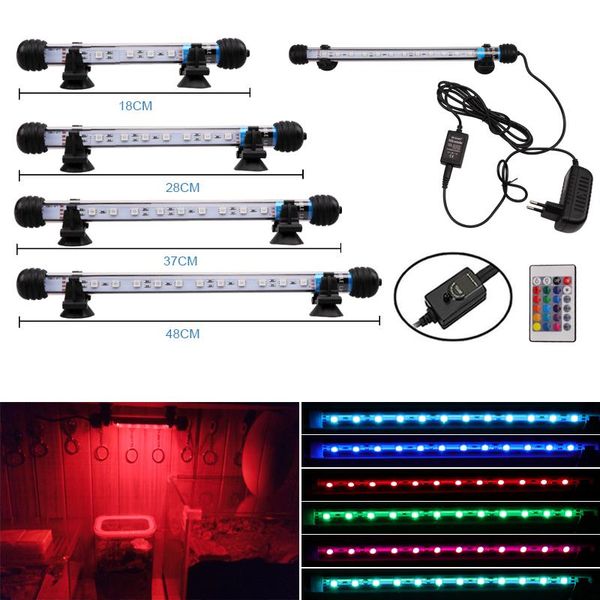 

aquariums lighting 18-48cm au power plug rgb remote aquarium led fish tank light waterproof smd aquatic lamp submersible 220v