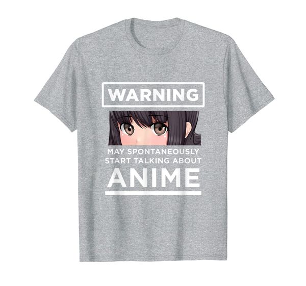 

warning may spontaneously start talking about anime t-shirt, White;black