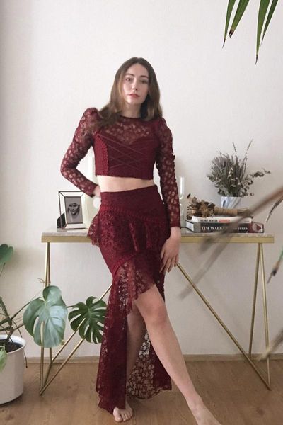 

skirts trendyol flounces lace skirt tprss20et0263, Black