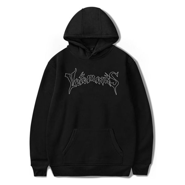 

new european vetements gothic letter printing hip hop metal design men and women clothes casual hoodie top, Black