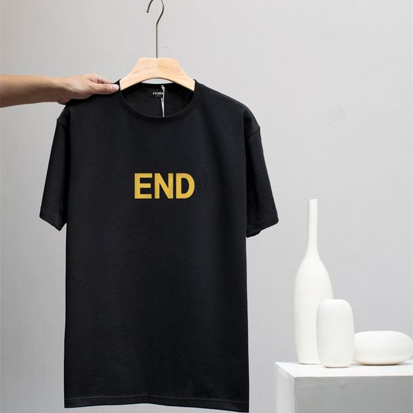 

high-quality designer tees t-shirt with short sleeves for women men clothing couple outfit, White;black