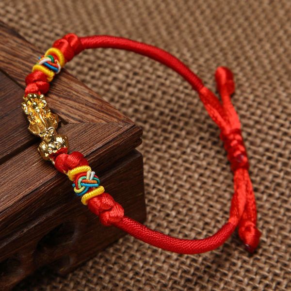 

hand woven wound diamond knot rope bracelet red thread pineapple ball bite money bracelet will sell gifts, Black