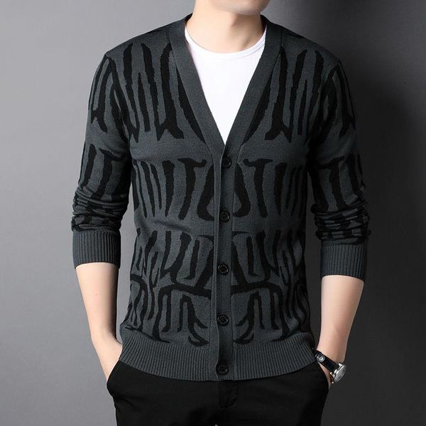 

men's sweaters 2021 winter fashion knitted sweater casual thin coat youth white korean cardigan recommend streetwear, White;black