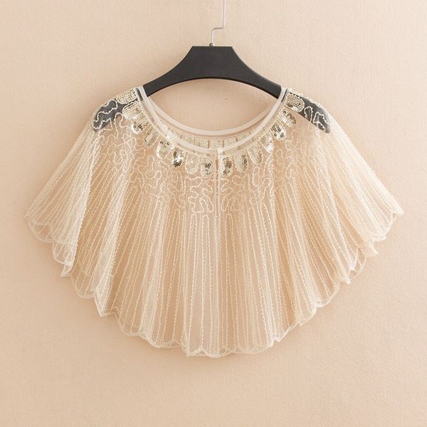 

women's knits & tees womens and blouses hollow out shawl cloak sequin elegant o-neck short sleeve cover up shirts casual woma, White
